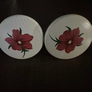 2 for $10!! 🎁 Vintage Hand Painted Wooden Knobs